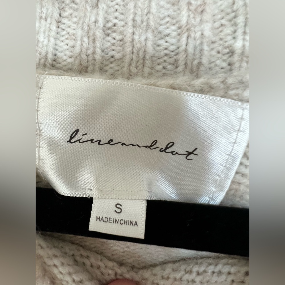 Line and Dot Rosie Striped Sweater in Oatmeal & Black, Size Small - Picture 9 of 10